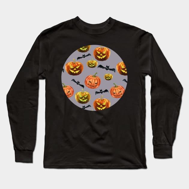 The Dark Night of Halloween Long Sleeve T-Shirt by Irina_Reznikova